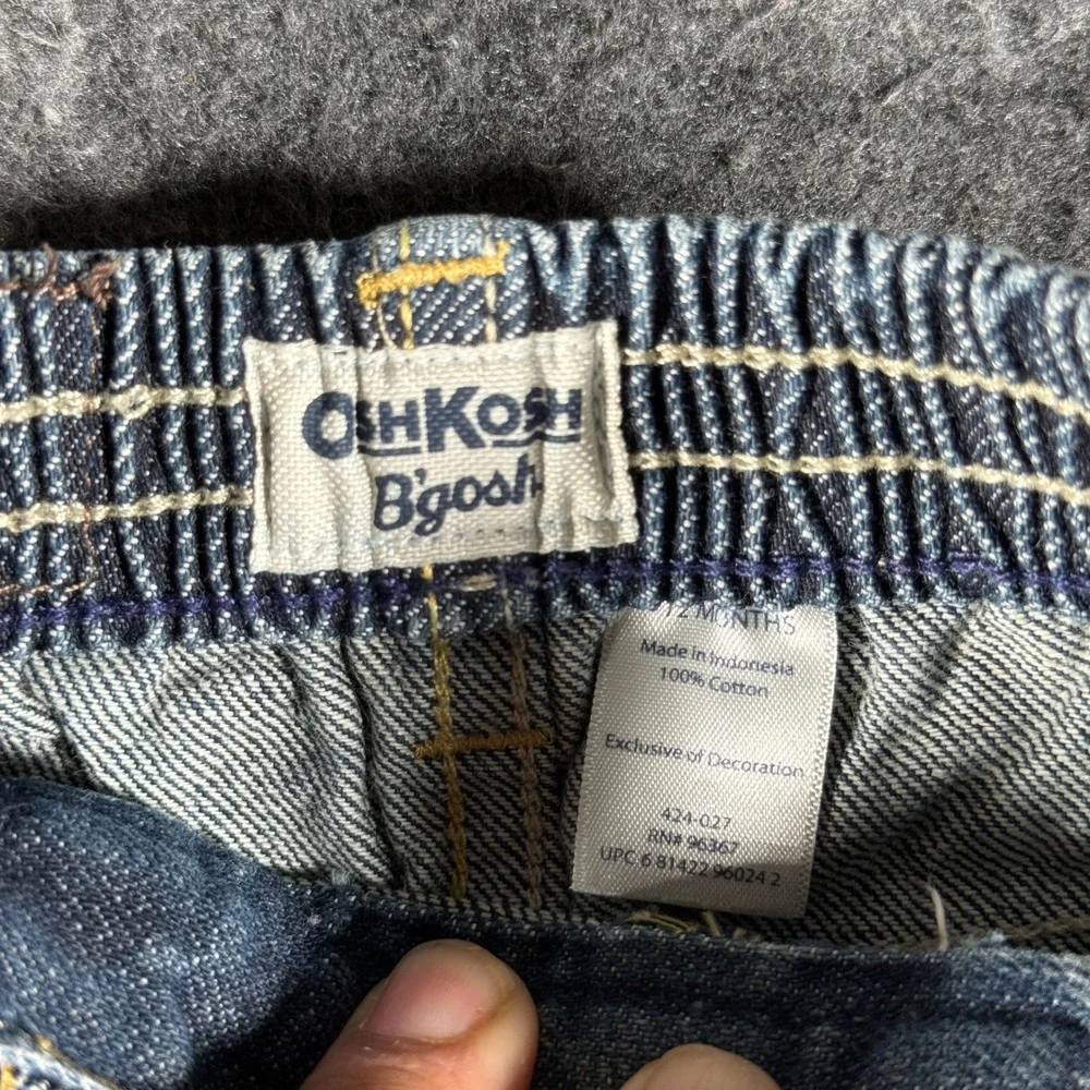 OshKosh Bgosh Kids 12 Months Blue Straight Leg Denim Jeans 424-027
